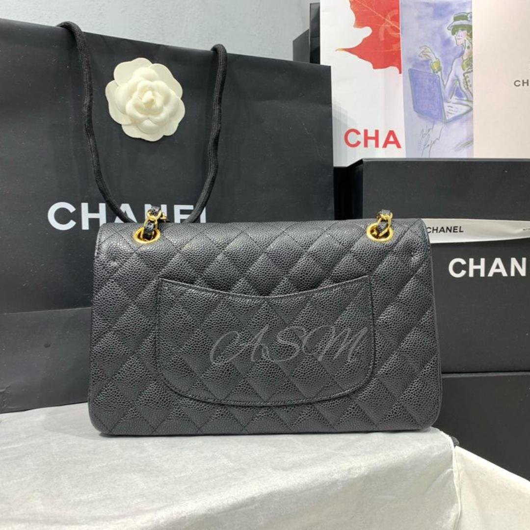 Chanel Classic Double Flap Bag in Caviar Leather