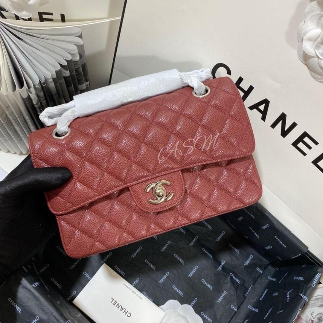 Chanel Classic Double Flap Bag in Caviar Leather