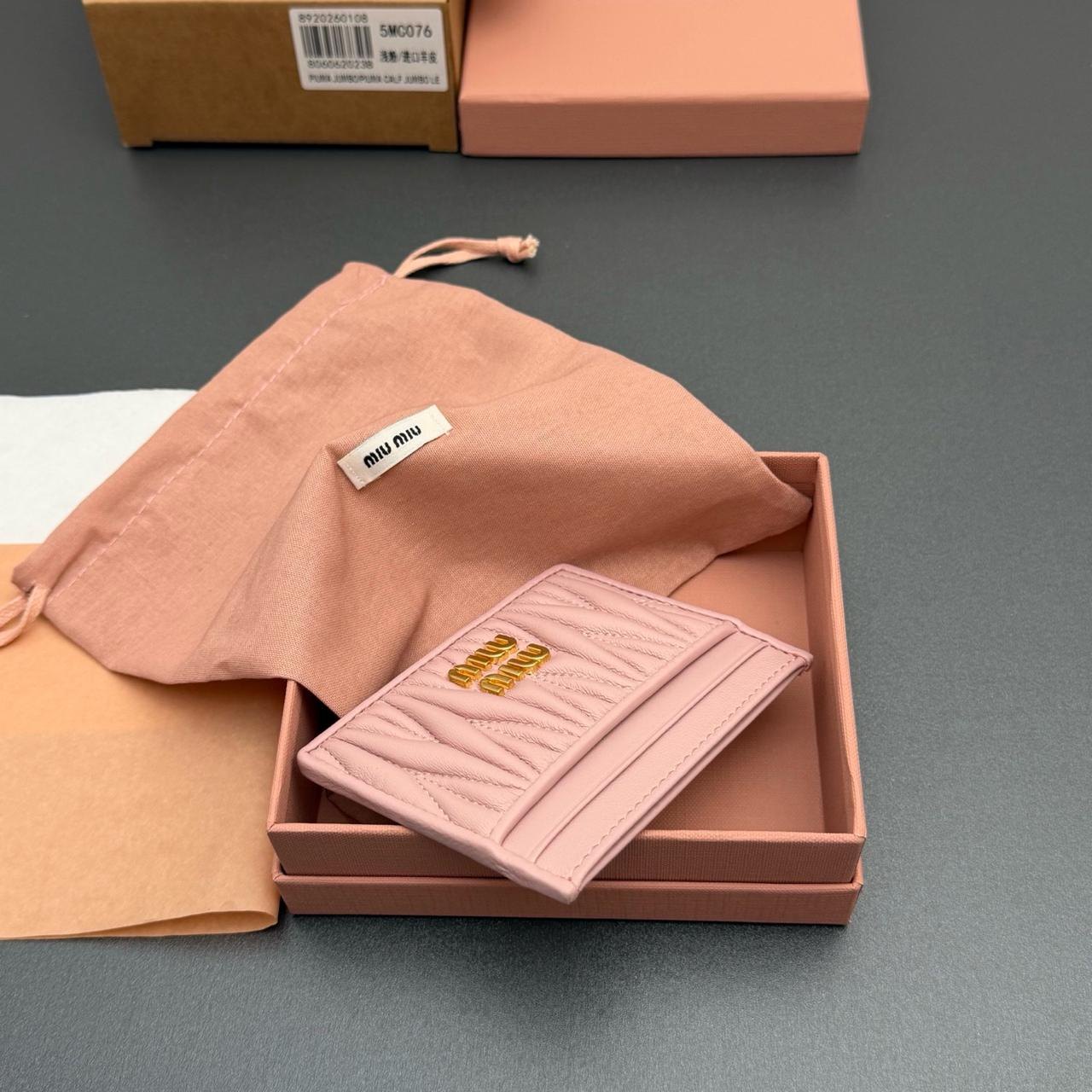 Miu Miu Matelassé Nappa Leather Card Holder