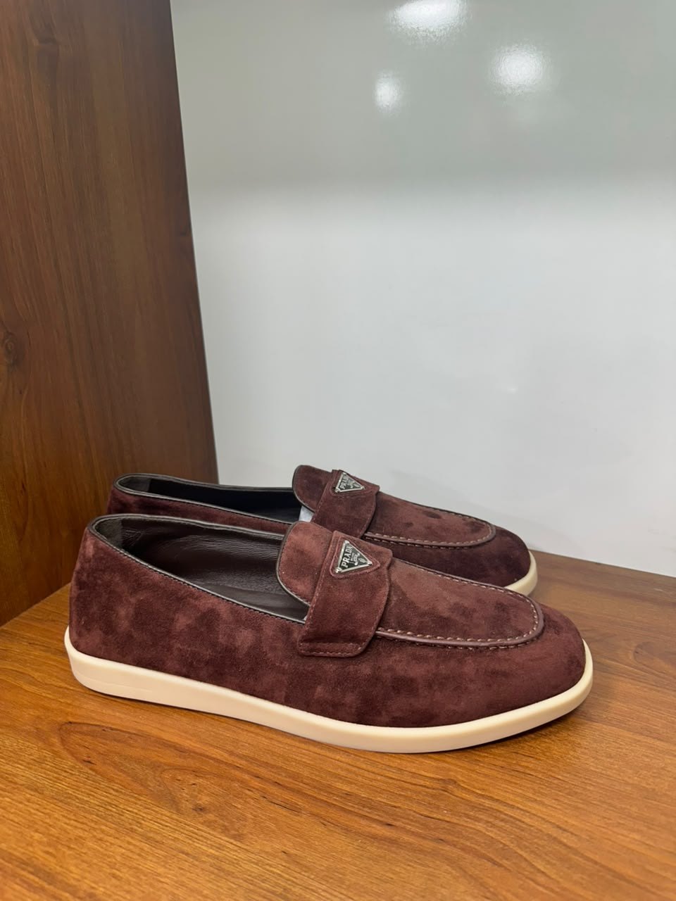 Prada Saint Tropez Suede Loafers