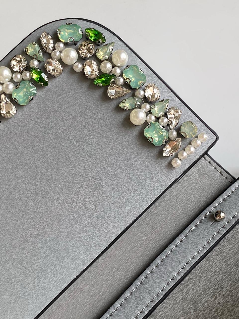 Valentino Garavani Small Jeweled Locò Shoulder Bag