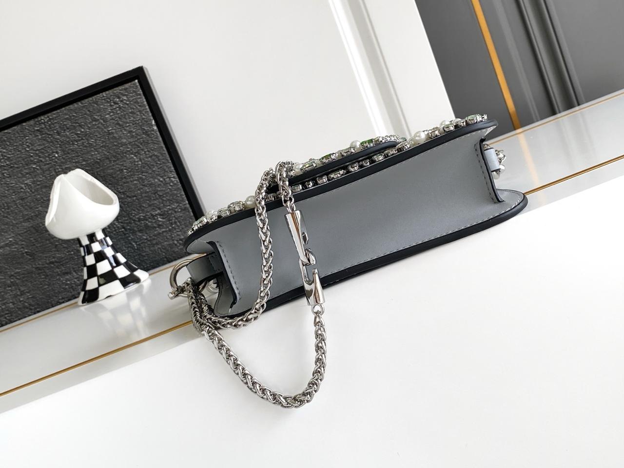 Valentino Garavani Small Jeweled Locò Shoulder Bag