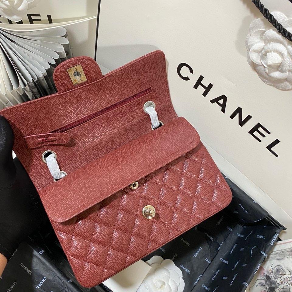 Chanel Classic Double Flap Bag in Caviar Leather