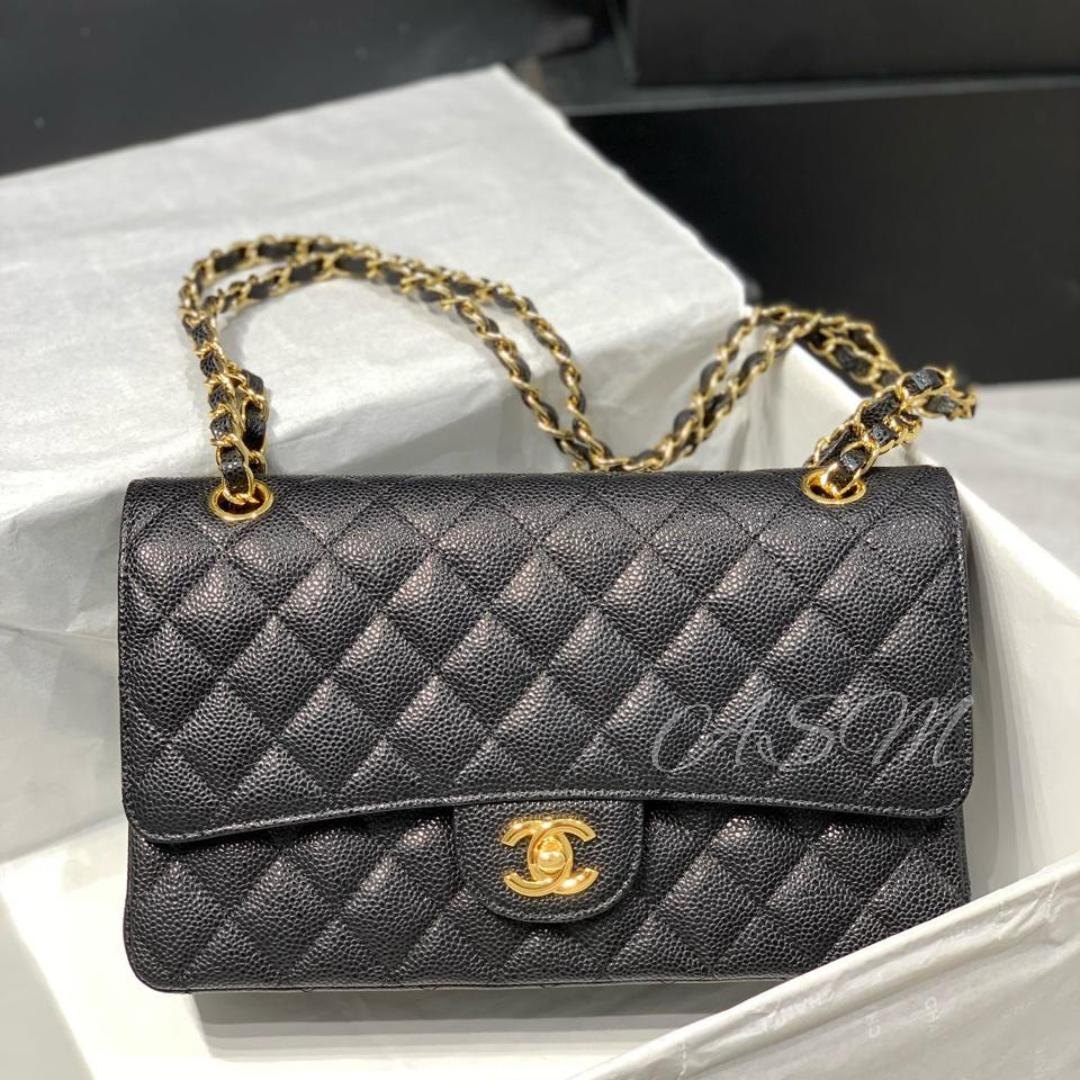 Chanel Classic Double Flap Bag in Caviar Leather