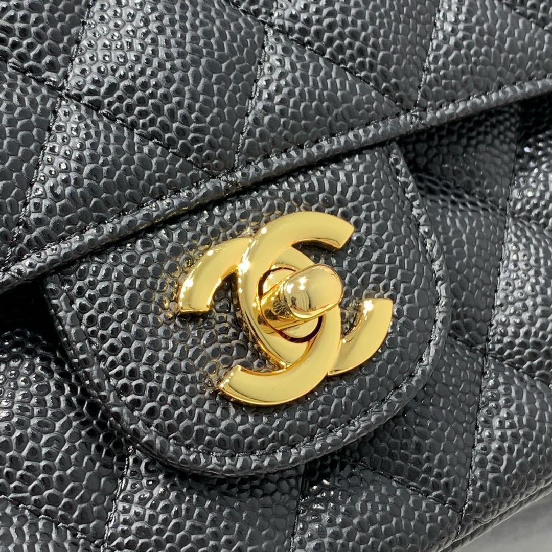 Chanel Classic Double Flap Bag in Caviar Leather