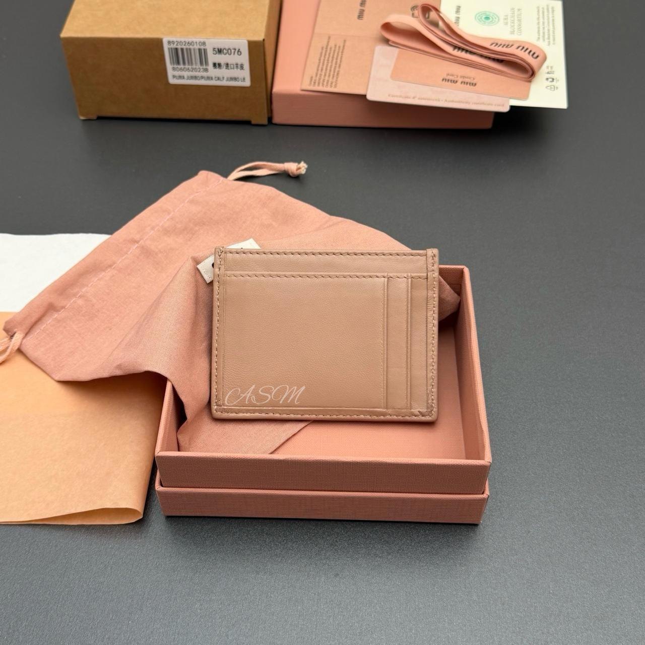 Miu Miu Matelassé Nappa Leather Card Holder