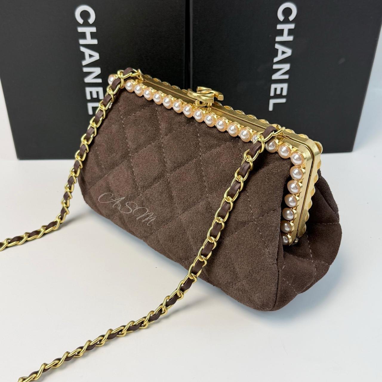 Chanel Clutch with Chain in Suede