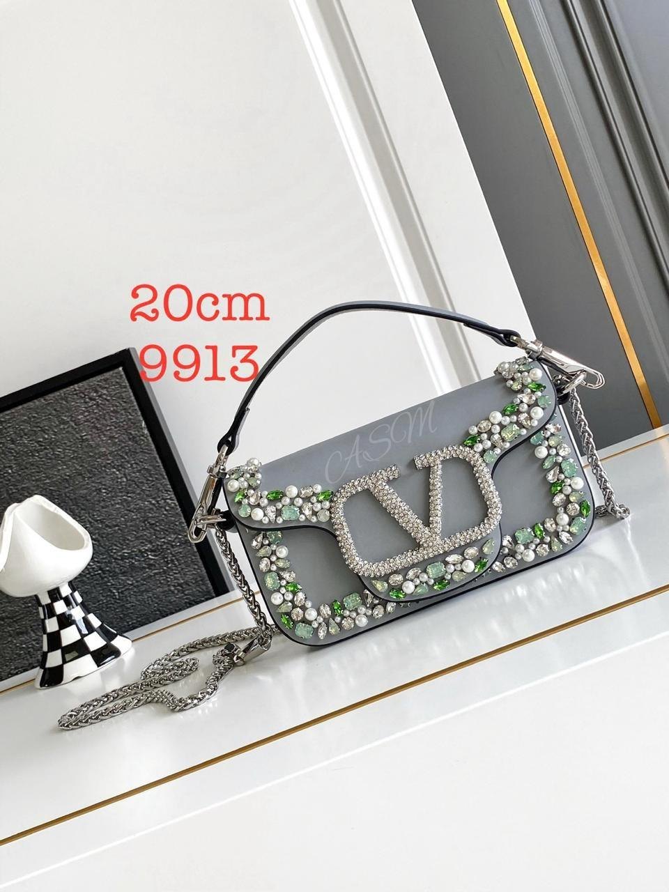 Valentino Garavani Small Jeweled Locò Shoulder Bag