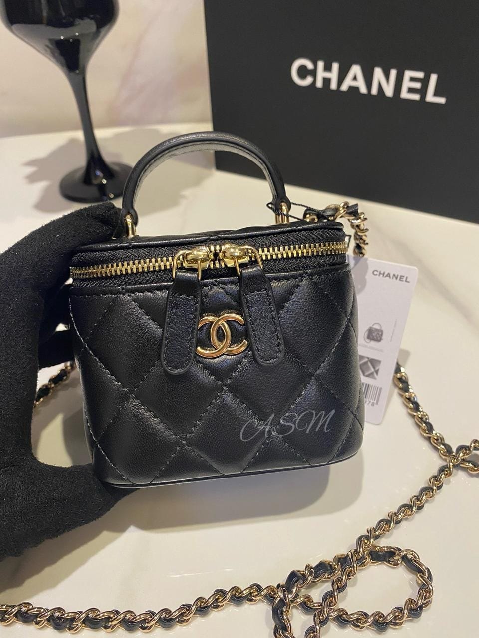 Chanel Top Handle Mini Vanity Case with Chain