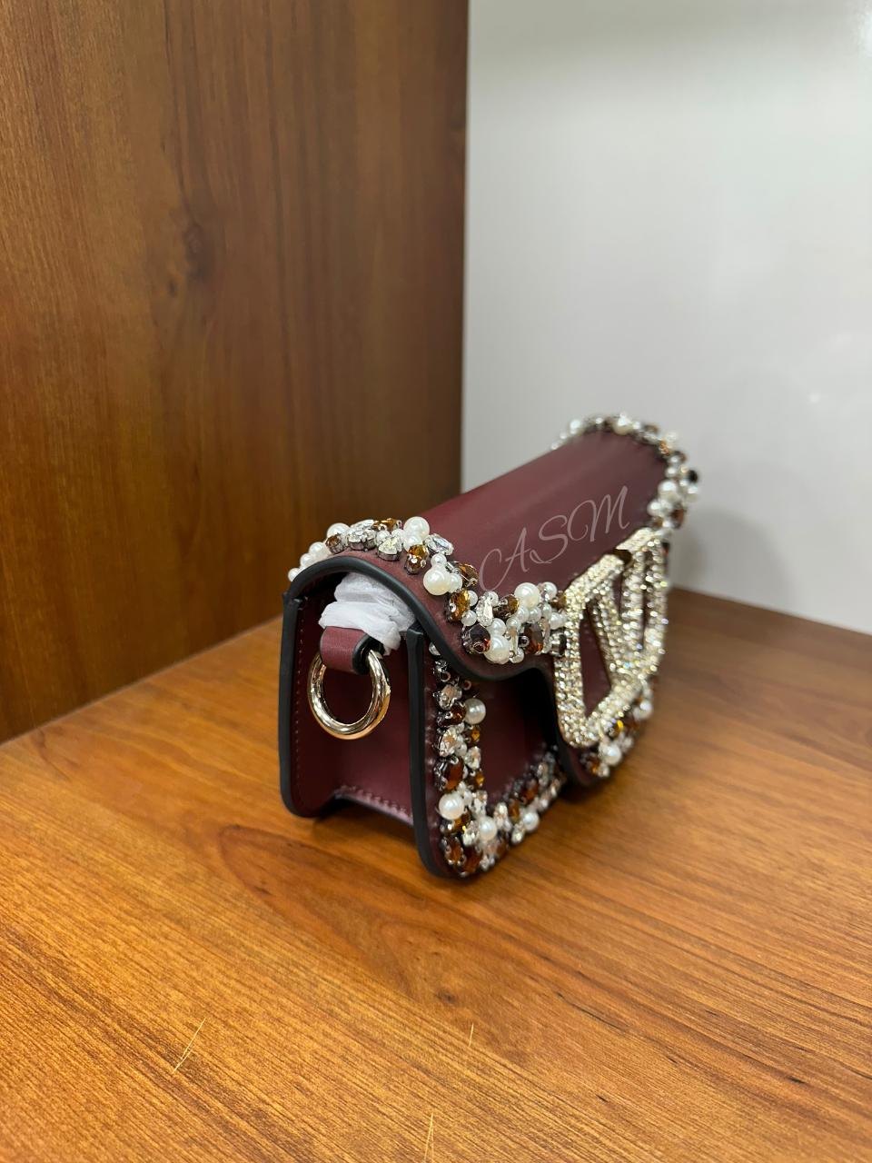 Valentino Garavani Small Jeweled Locò Shoulder Bag
