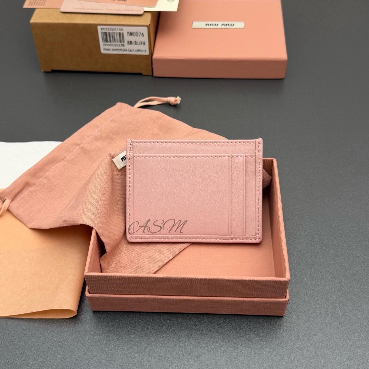Miu Miu Matelassé Nappa Leather Card Holder