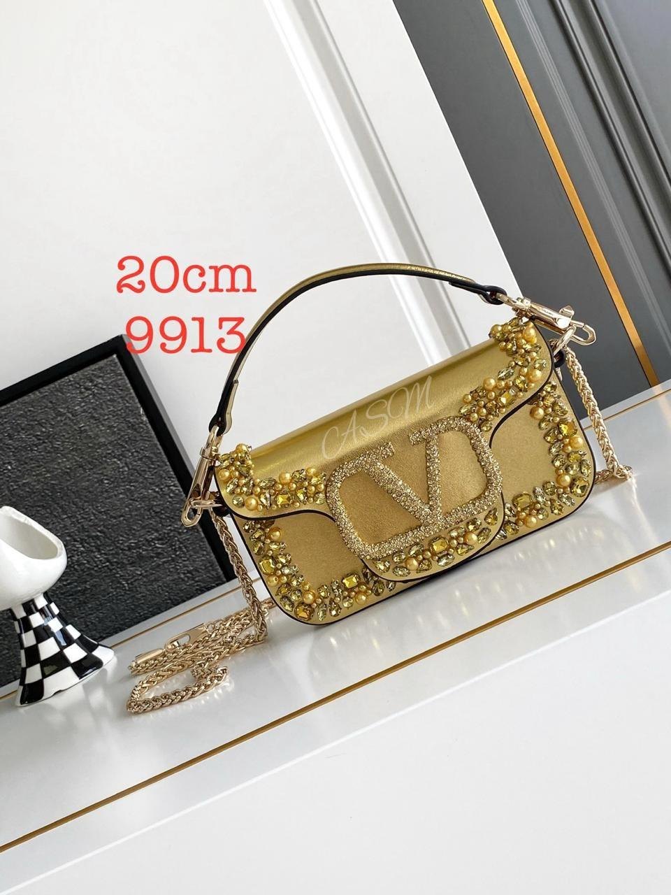 Valentino Garavani Small Jeweled Locò Shoulder Bag