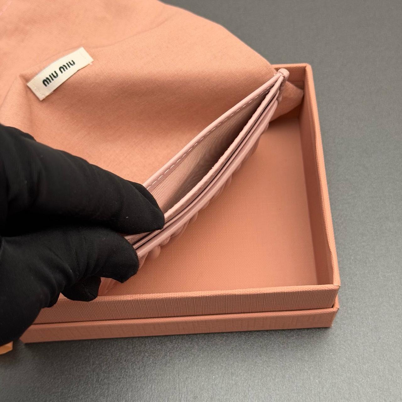 Miu Miu Matelassé Nappa Leather Card Holder