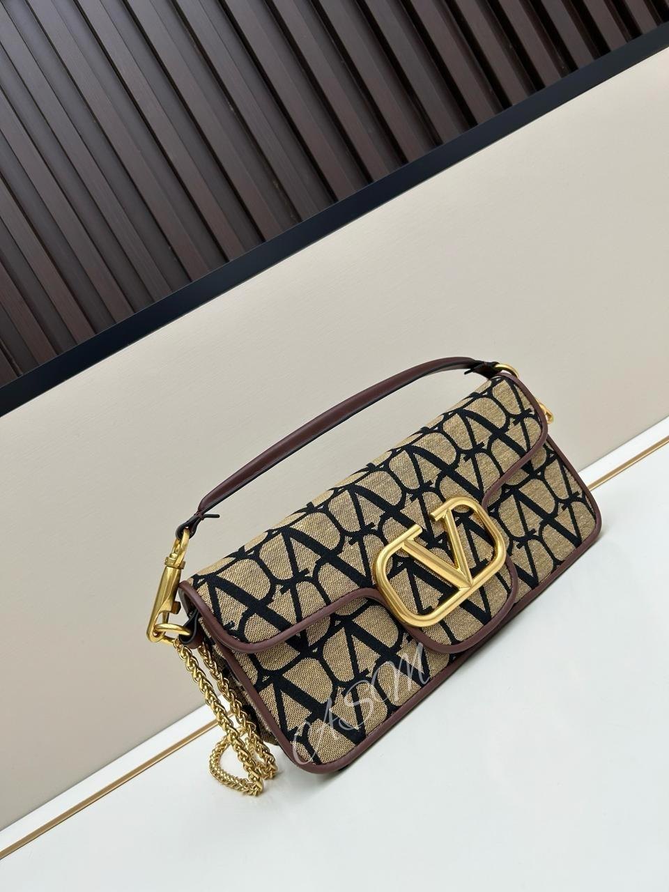 Valentino Garavani Locò Toile Iconographe Shoulder Bag