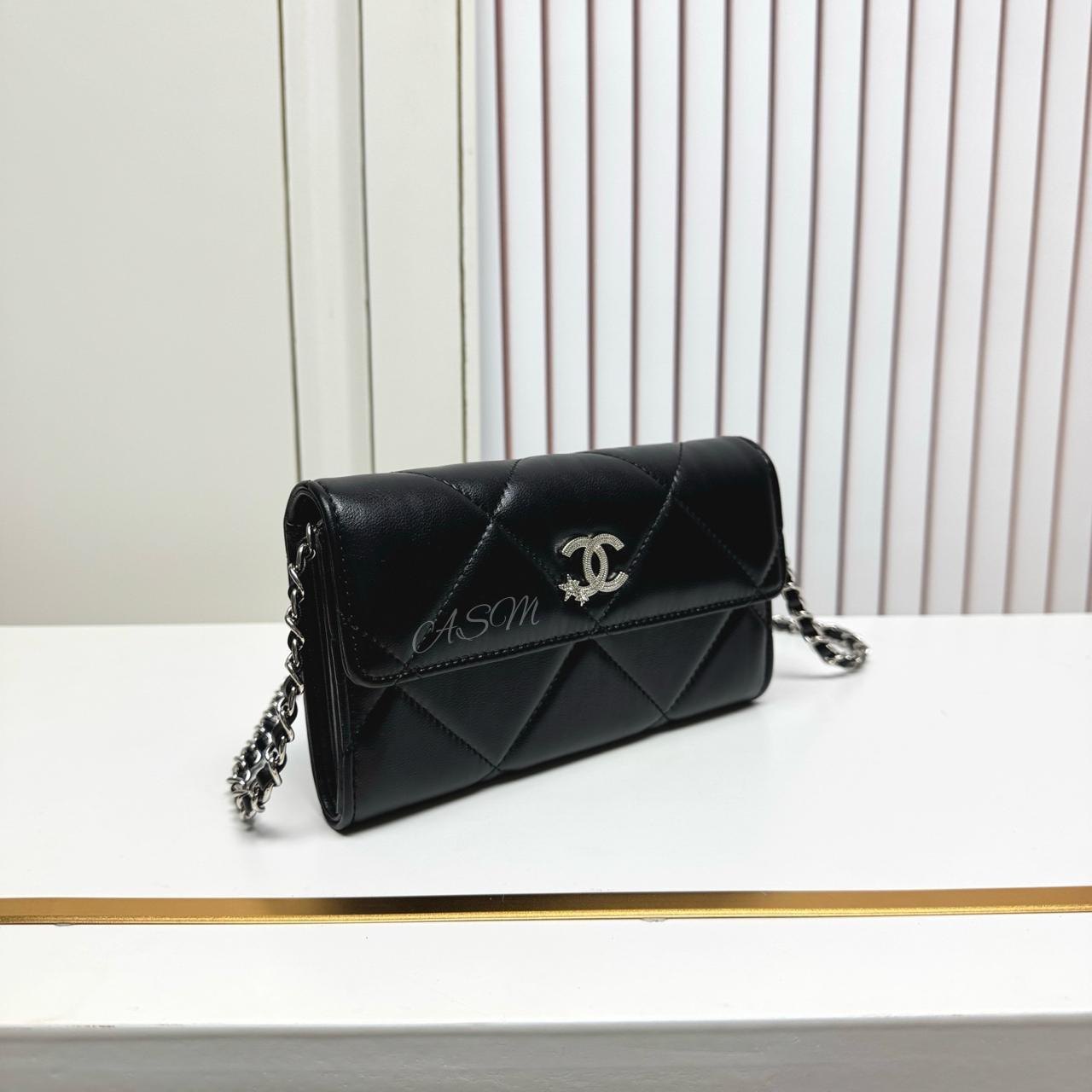 Chanel Crystal Star Long Clutch with Chain