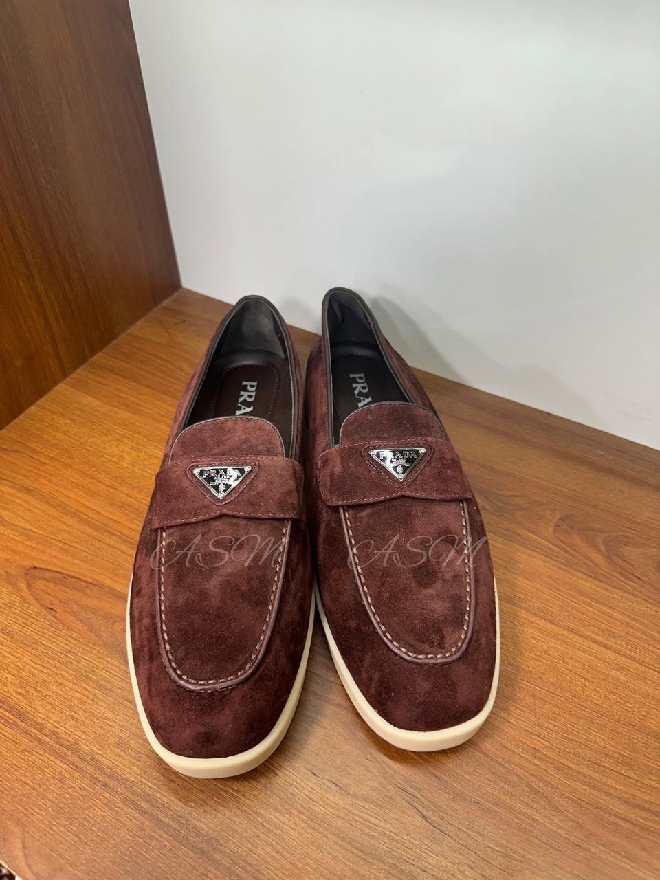 Prada Saint Tropez Suede Loafers