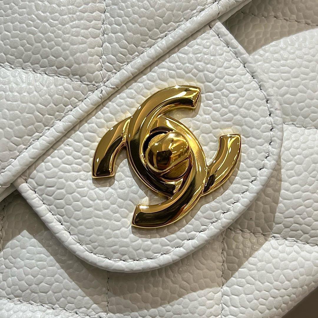 Chanel Classic Double Flap Bag in Caviar Leather