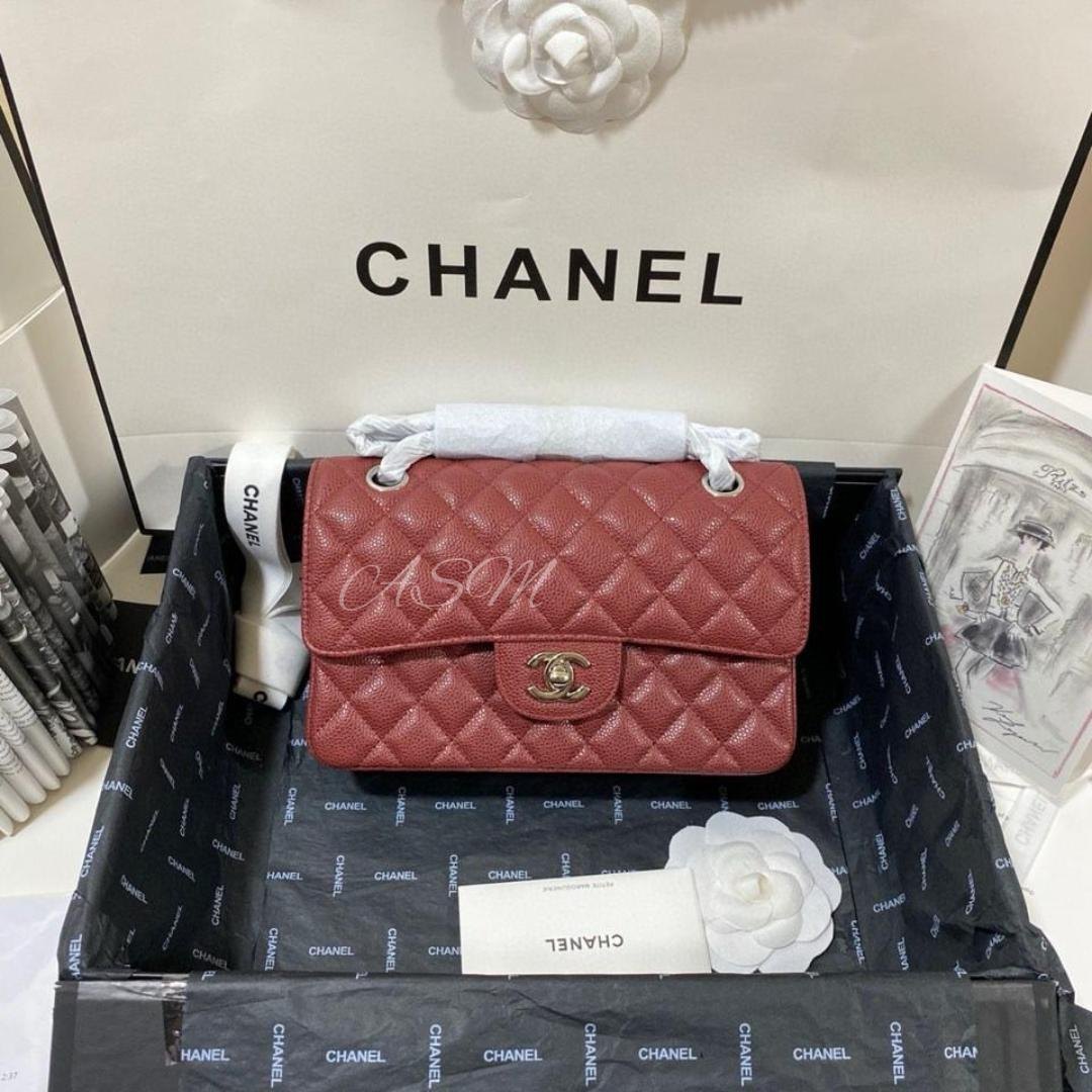 Chanel Classic Double Flap Bag in Caviar Leather