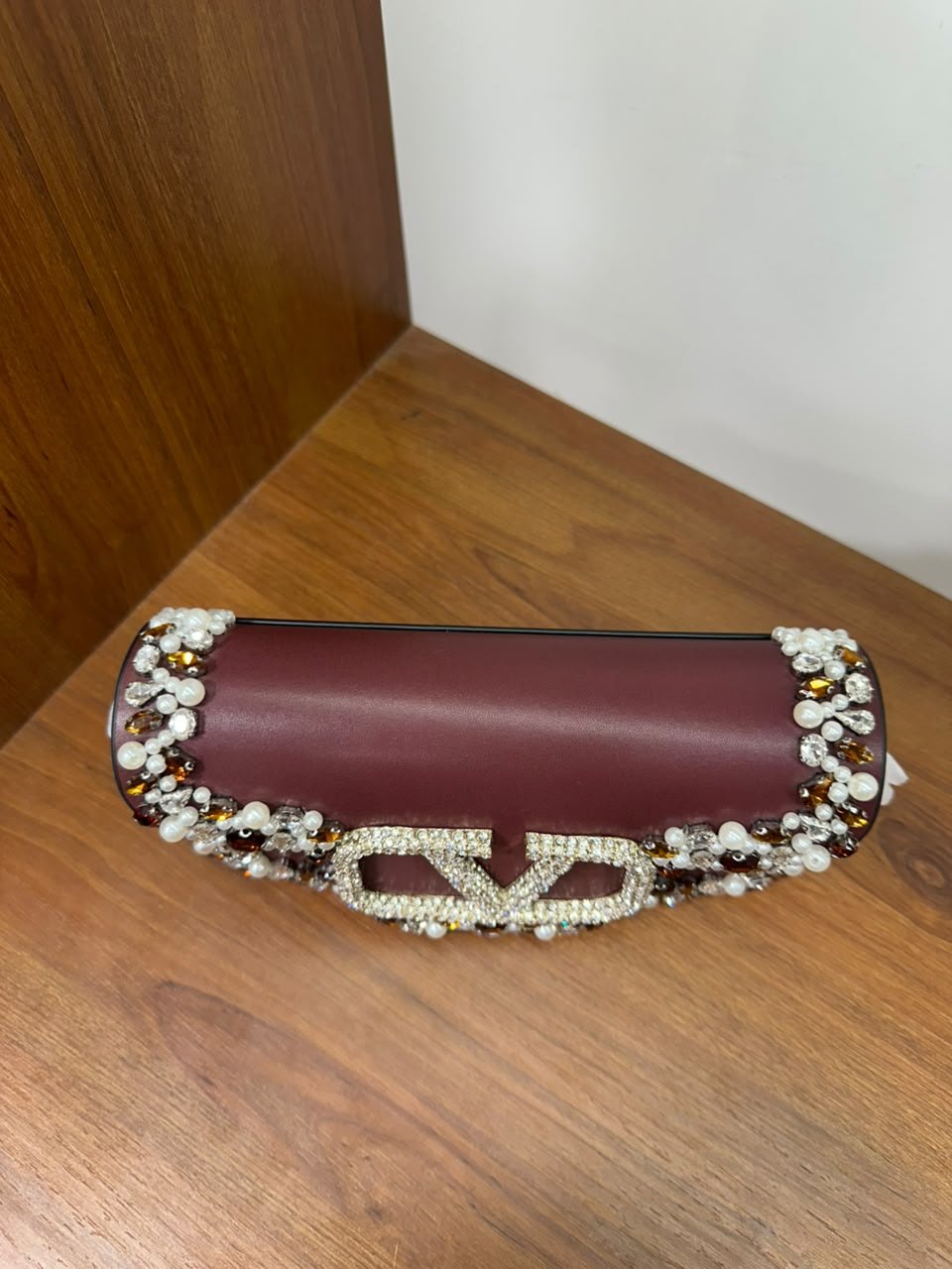 Valentino Garavani Small Jeweled Locò Shoulder Bag