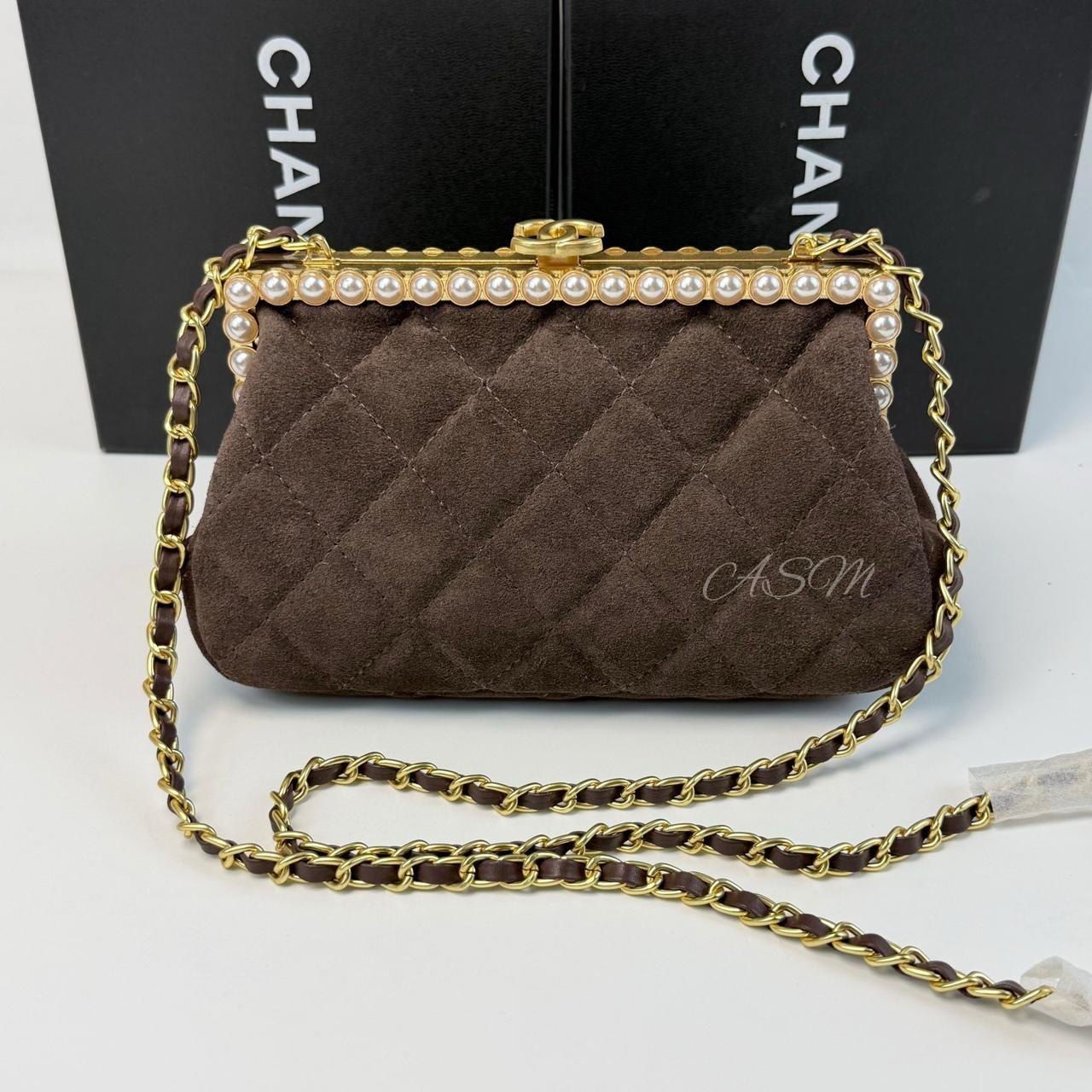 Chanel Clutch with Chain in Suede