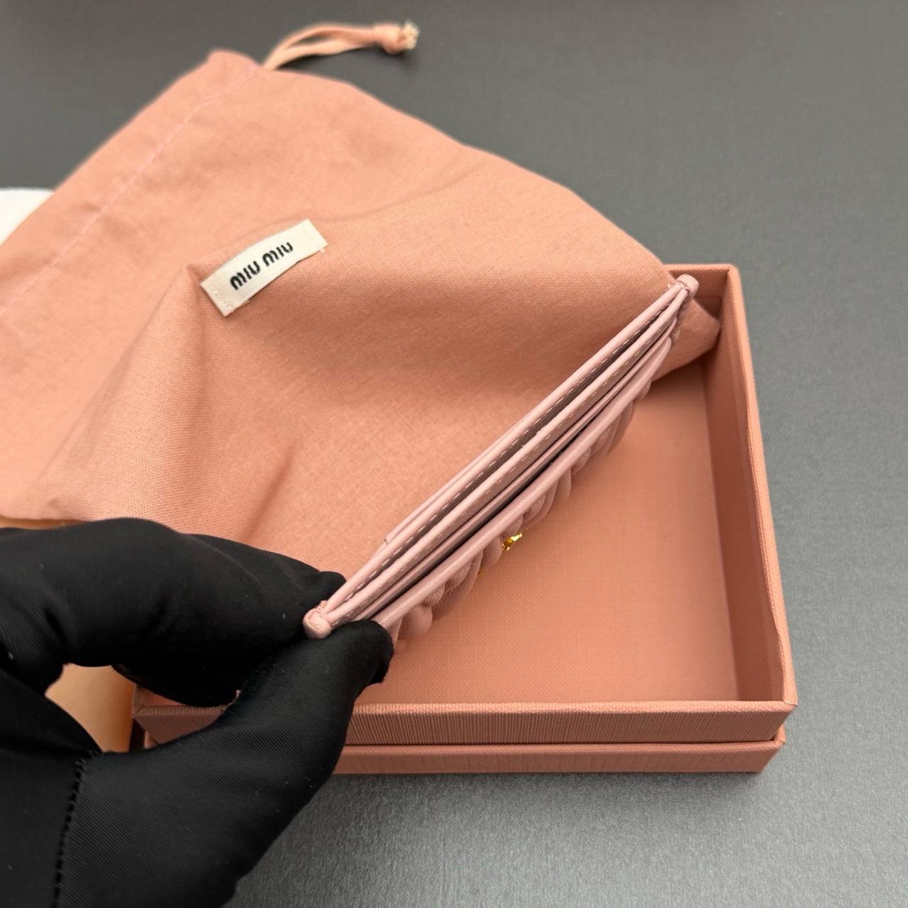 Miu Miu Matelassé Nappa Leather Card Holder