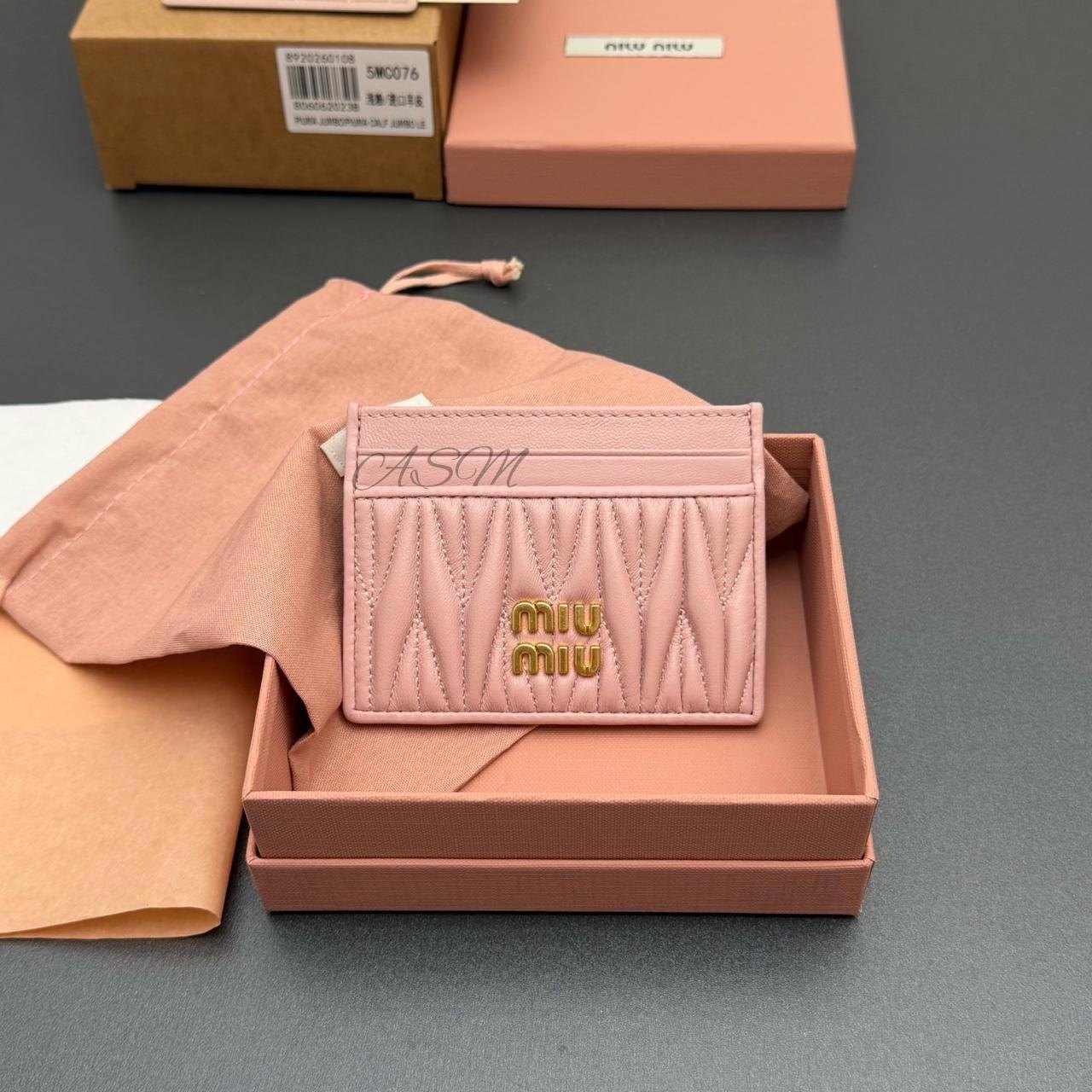 Miu Miu Matelassé Nappa Leather Card Holder