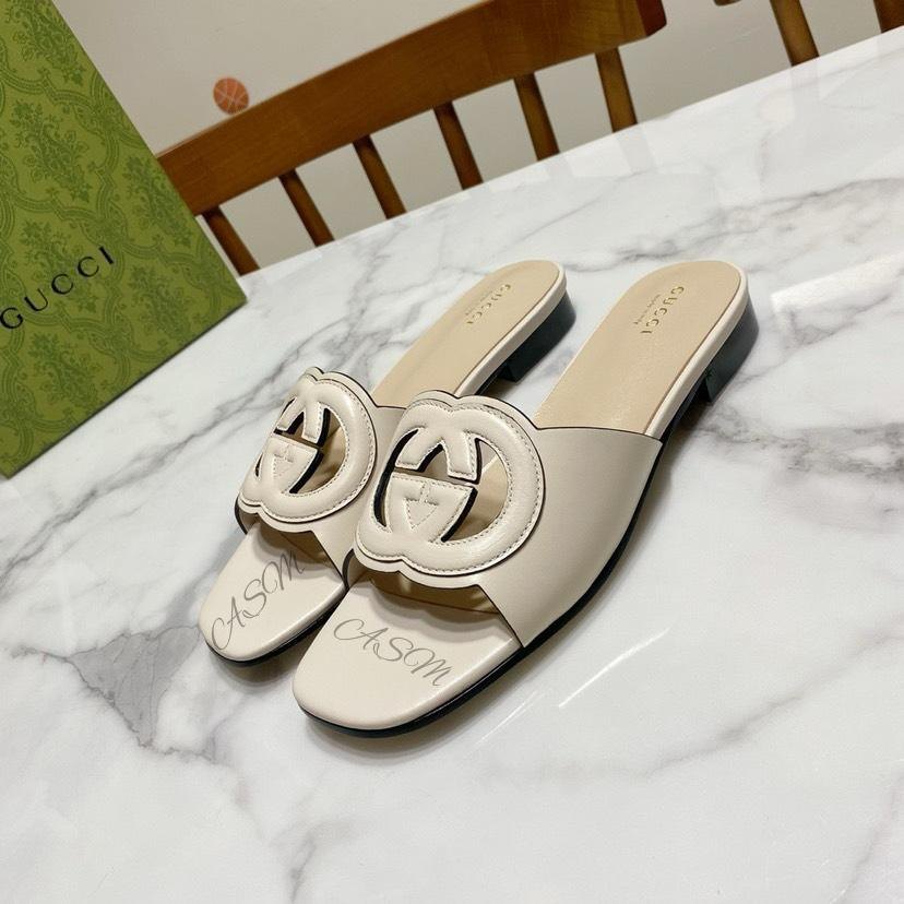 Gucci Interlocking G Cut-Out Slide Sandal