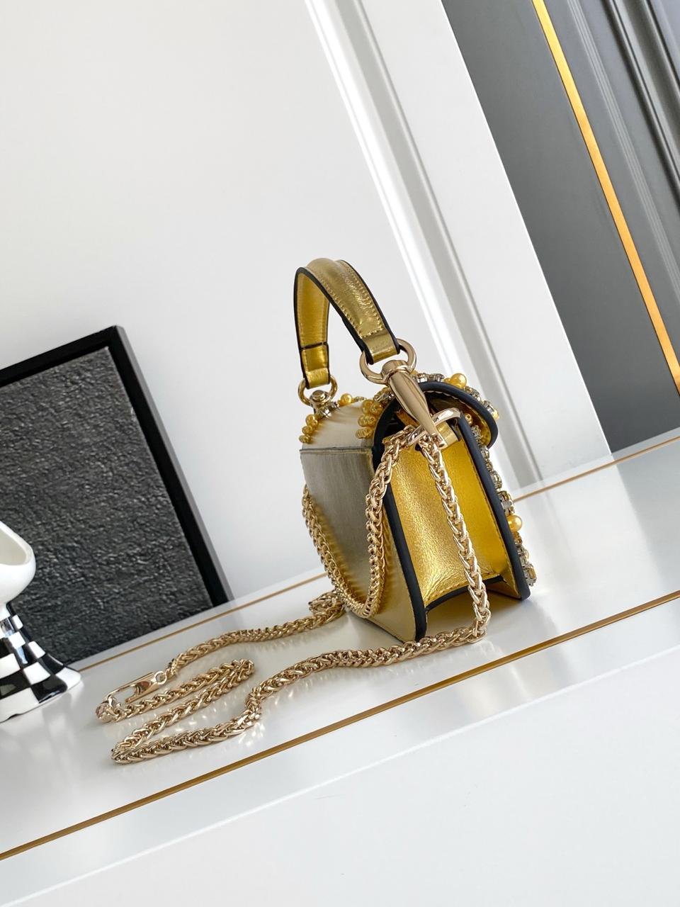 Valentino Garavani Small Jeweled Locò Shoulder Bag
