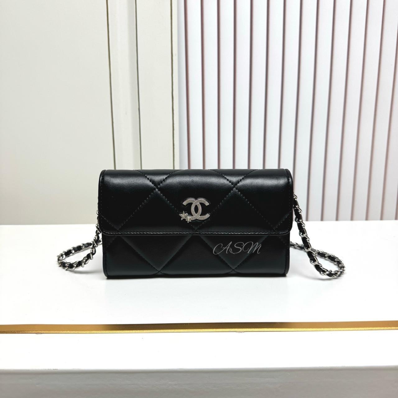 Chanel Crystal Star Long Clutch with Chain
