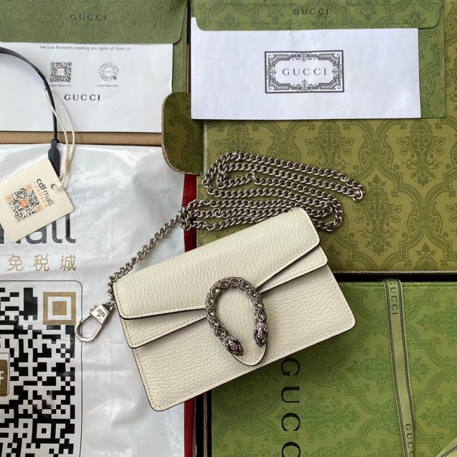 Gucci Dionysus Super Mini Grained Leather Bag